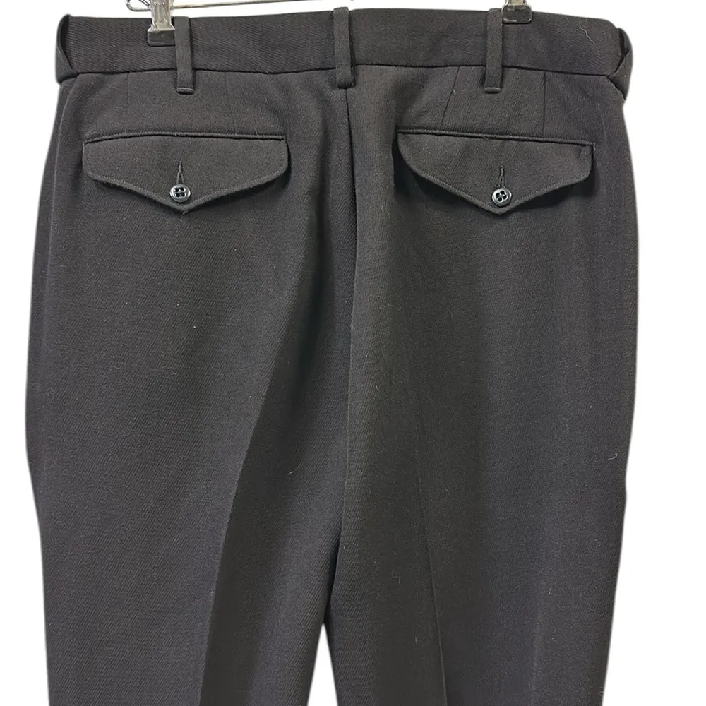 Wool Polo Ralph Lauren Vintage Black USA Trouser Dress Pants Womens 34 x 30 - Image 4