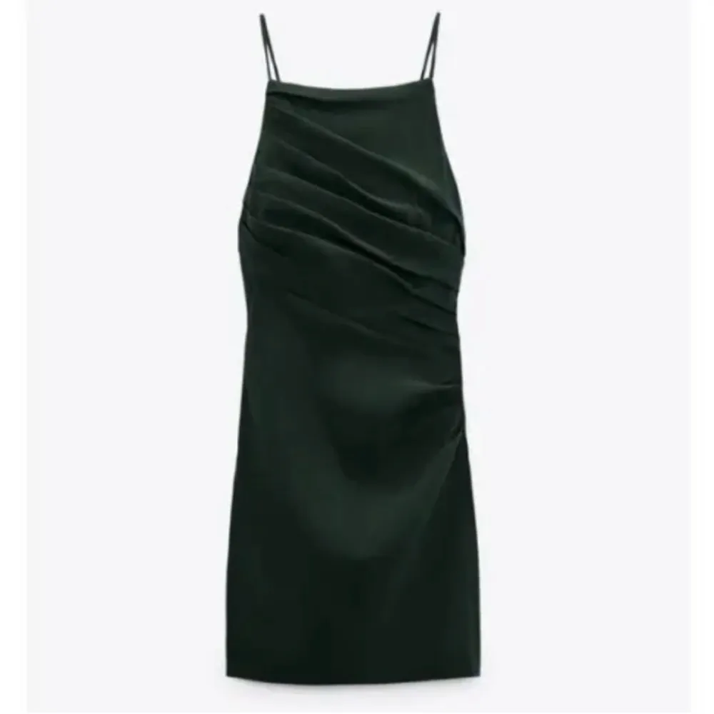 Zara green Stretchy criss-cross back mini dress BLOGGERS FAVORITE!!! - Image 8
