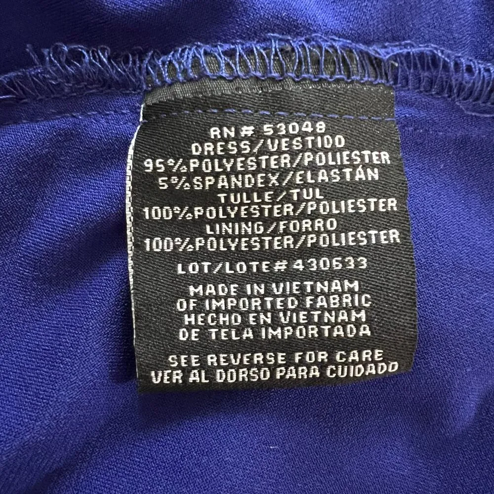 Morgan & Co Womens Formal Dress Halter Top Backless Maxi Prom Royal Blue Size 1 - Image 15