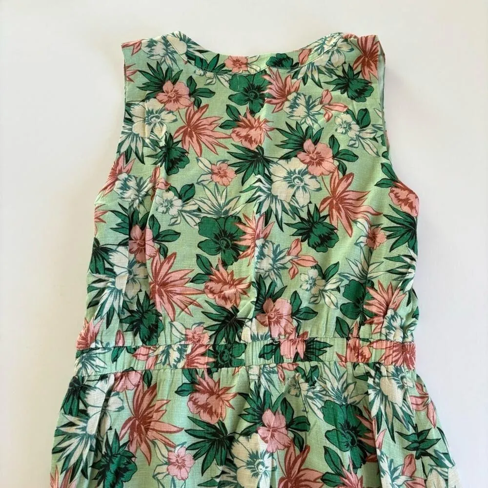 Lost + Wander Island Hopper Mint Floral Tropical Maxi Dress Size Medium - Image 9