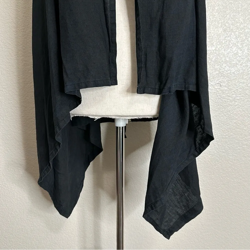 Bryn Walker 100% Linen Open Front Drape Cardigan, Sz Small - Image 3