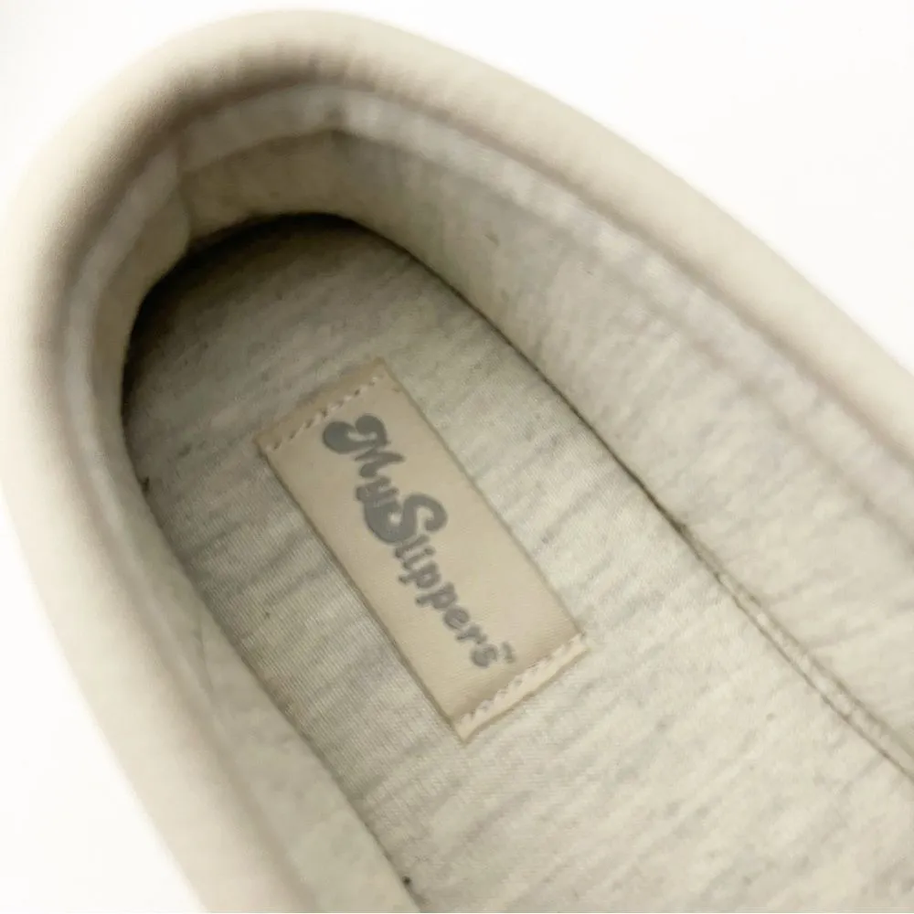 MY SLIPPERS By My Pillow Leather Cream Memory Foam Slip On Moccasins, Size 7 - Image 9