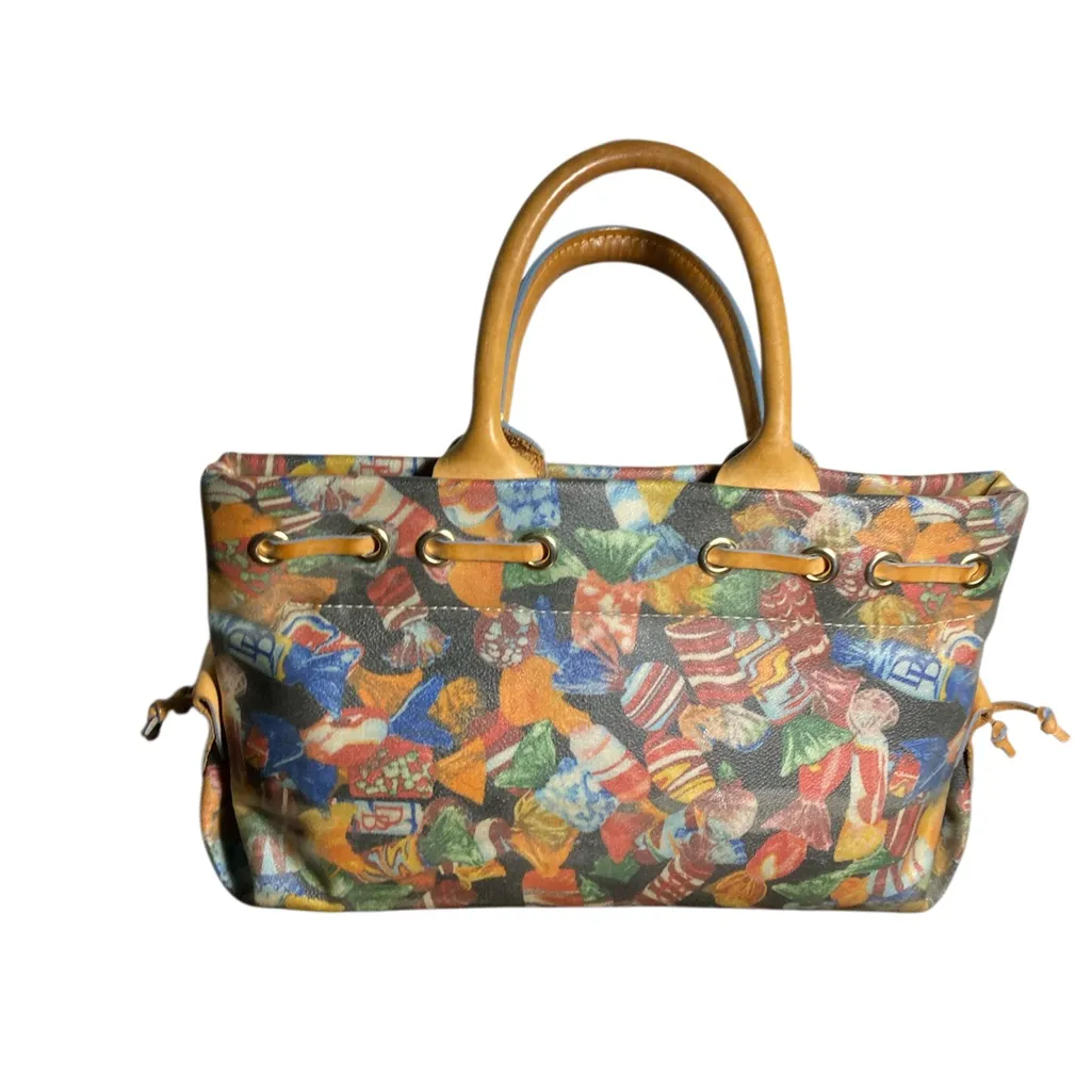 VNTG DOONEY & BOURKE CANDY PRINT Colorful Patterned Women's Bag - Image 2