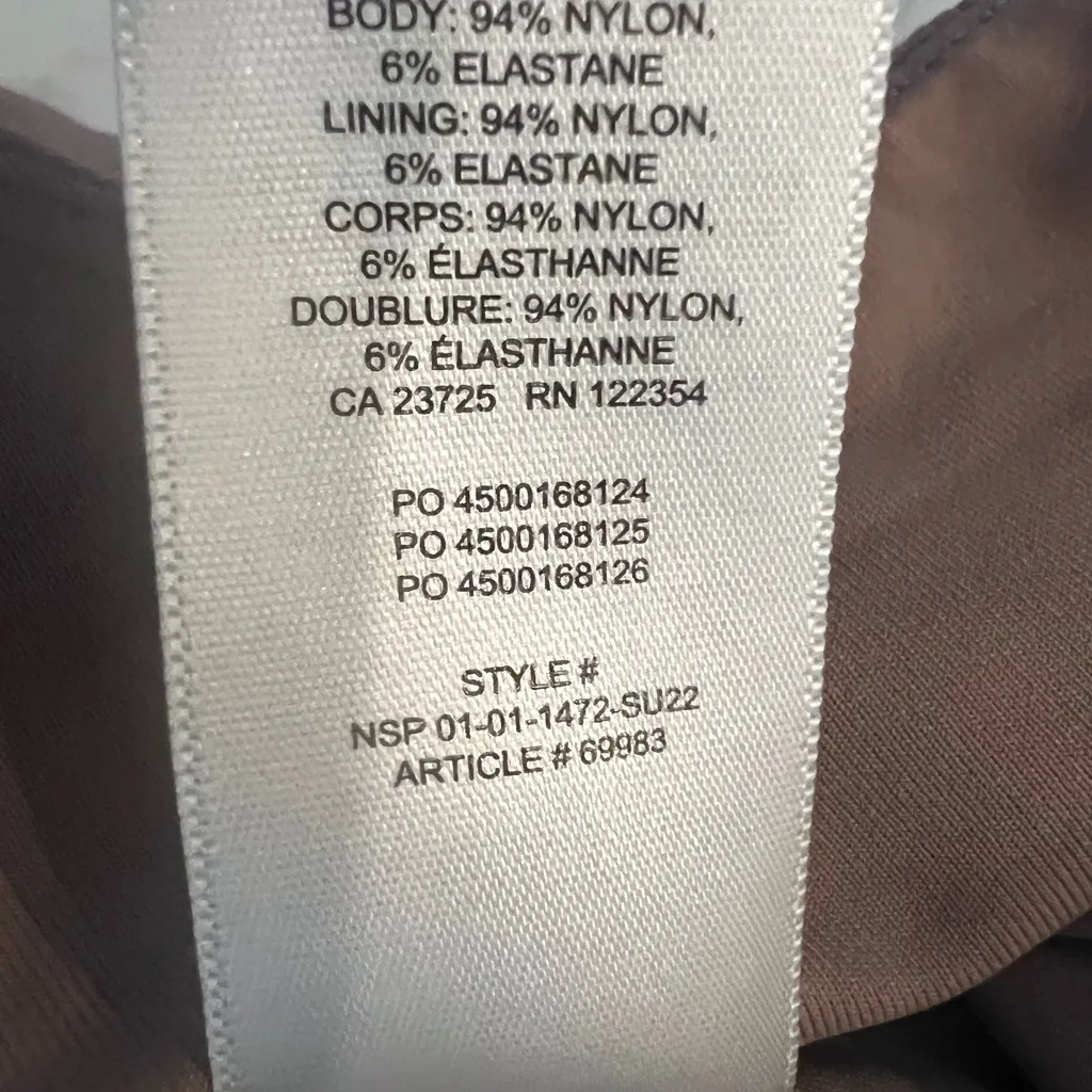 Babaton Aritzia Women’s Contour Tank Dark Tan Square Neck Bodysuit XS NWOT - Image 7