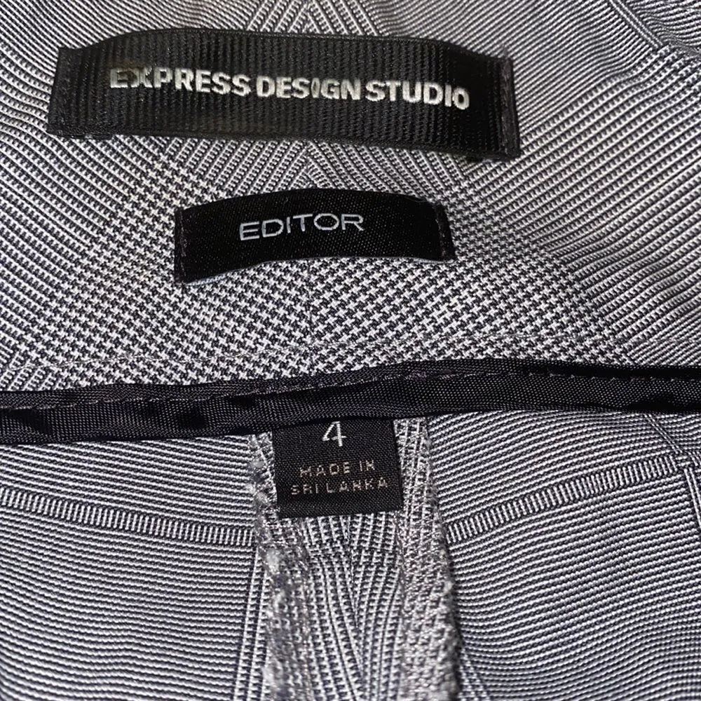 ✨ Express Editor houndstooth plaid barely boot low rise pants✨ - Image 9