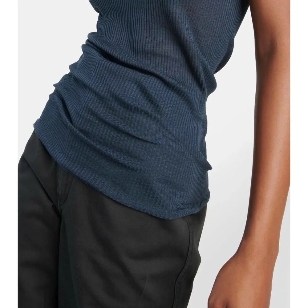 Lemaire Seamless Tank Top in Storm Blue Medium New Womens Beater Sleeveless Top - Image 11