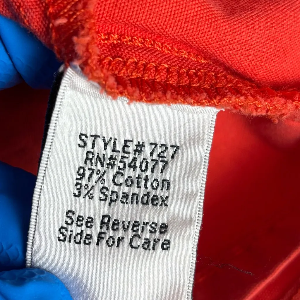 CAbi Woman’s Coral Lobster Taylor Utility Ruffle Back Button Jacket Size Small - Image 4