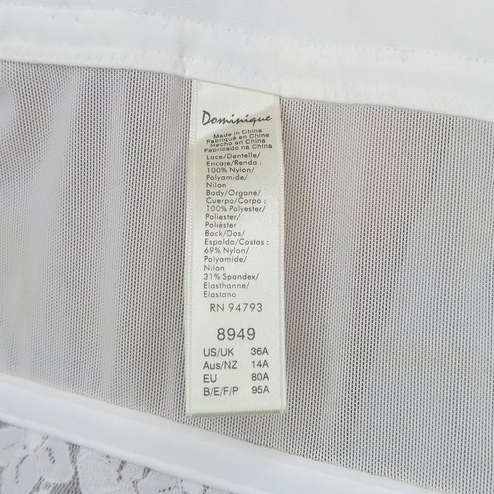 Dominique White Satin & Lace Torsolette Bustier Corset Bra Top Size undefined - Image 7