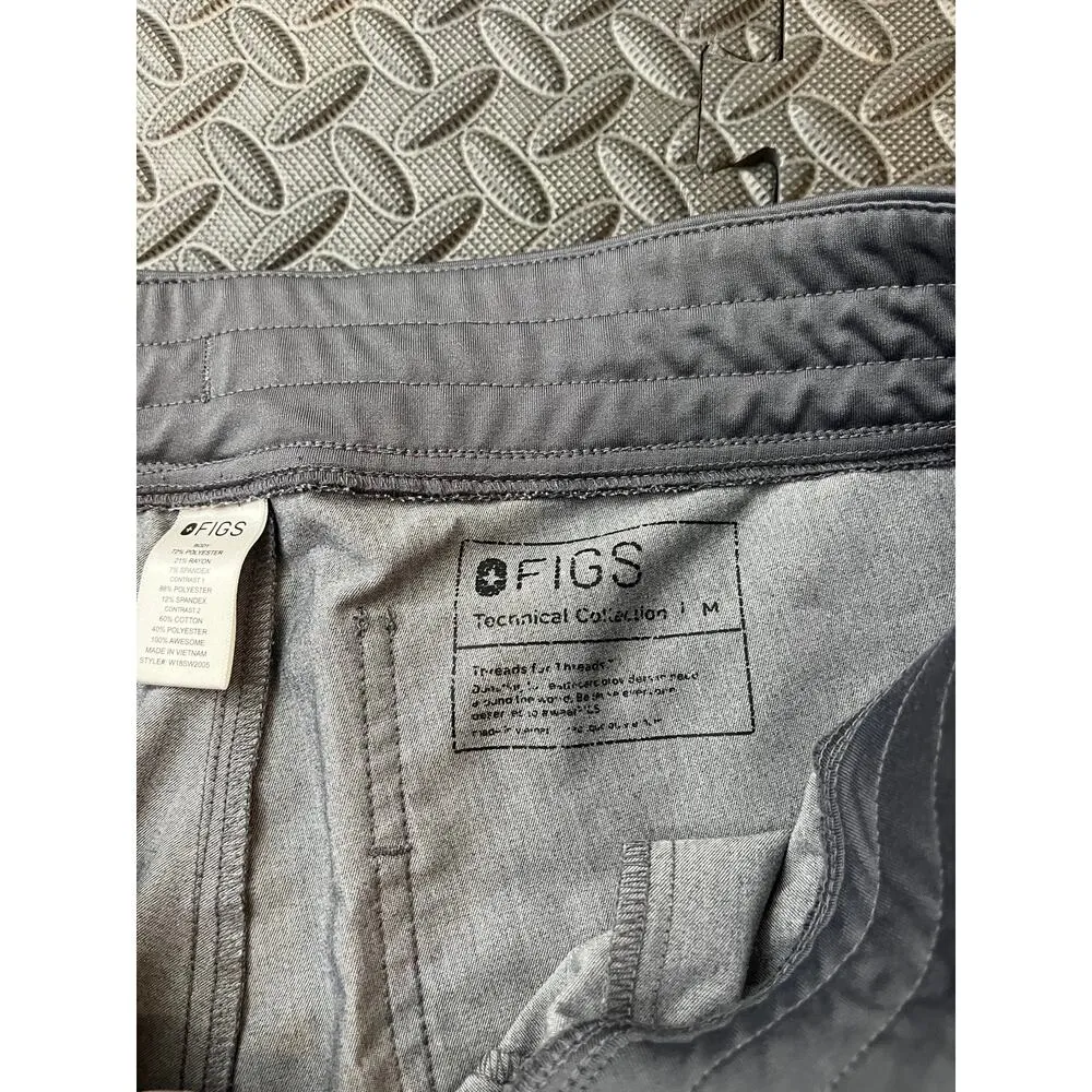 FIGS Zamora Jogger Gray Scrub Pants Sz‎ medium Women's Style W18SW2005 - Image 4