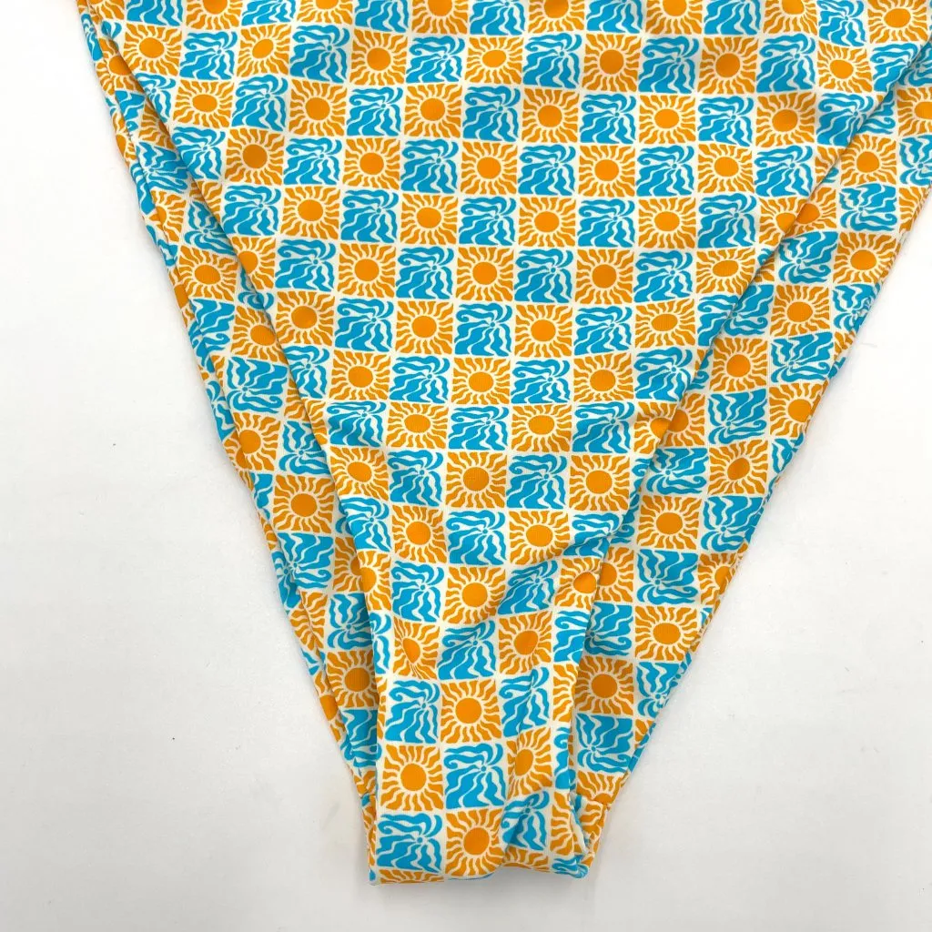 NWT Dippin Daisys Sydney Cheeky Bikini Bottom Sz‎ Large Geometric Suns and Waves - Image 7