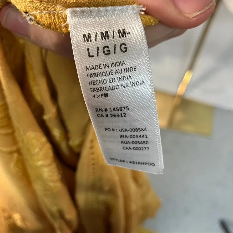 Amuse Society Poolside Dreams Golden Yellow Embroidered Kimono Top‎ Womens M/L - Image 16