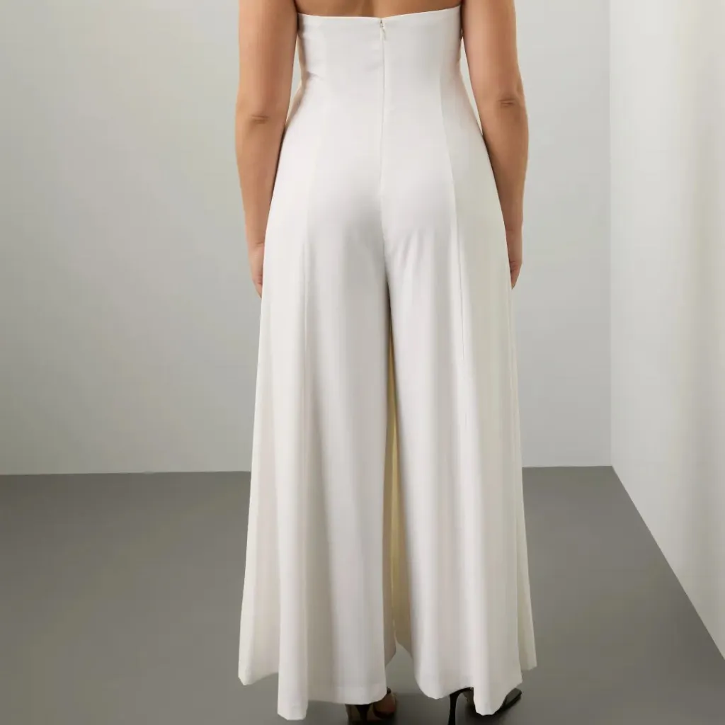 Rosetta Getty RTR Strapless Jumpsuit‎ Size 12 White - Image 11