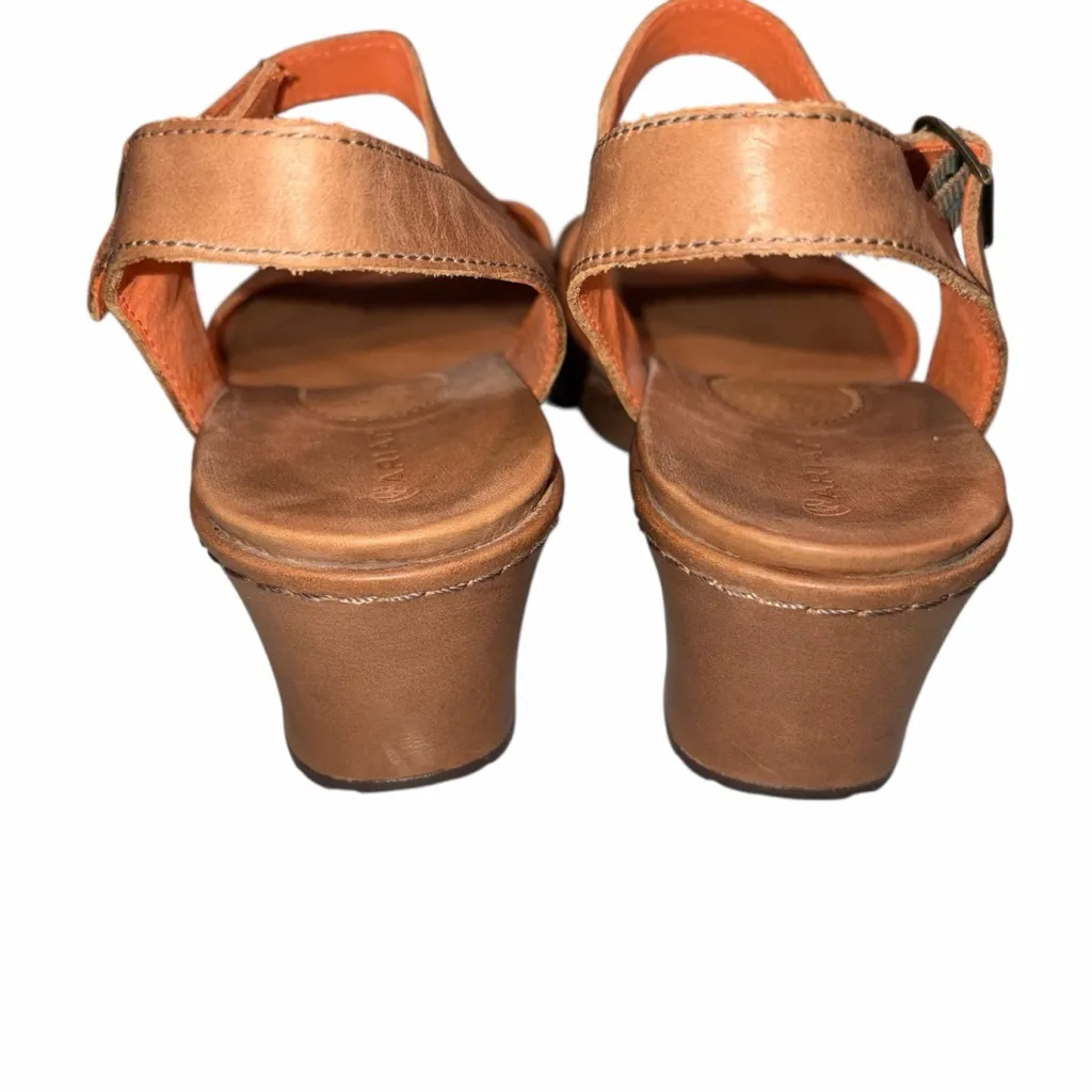 Ariat Brown Leather Wedge Sandals Shoes size 8.5 - Image 8