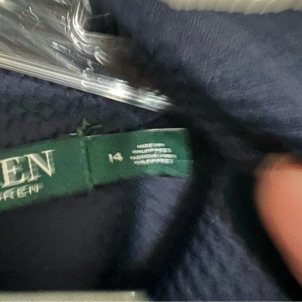 Lauren Ralph‎ Lauren Navy Blue Rolled Collar Waffle Knit Sheath Dress - Image 6