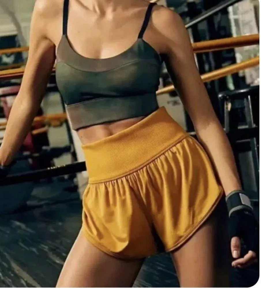 Free People Movement Game Time High Rise Shorts in Orange Size S - Image 3