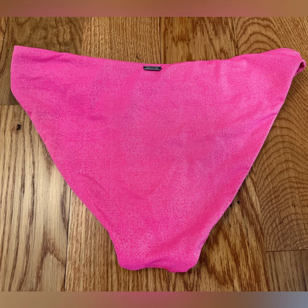 Maaji Pink Floral Happy Flower Reversible Bikini Bottoms Large Anthropologie - Image 5