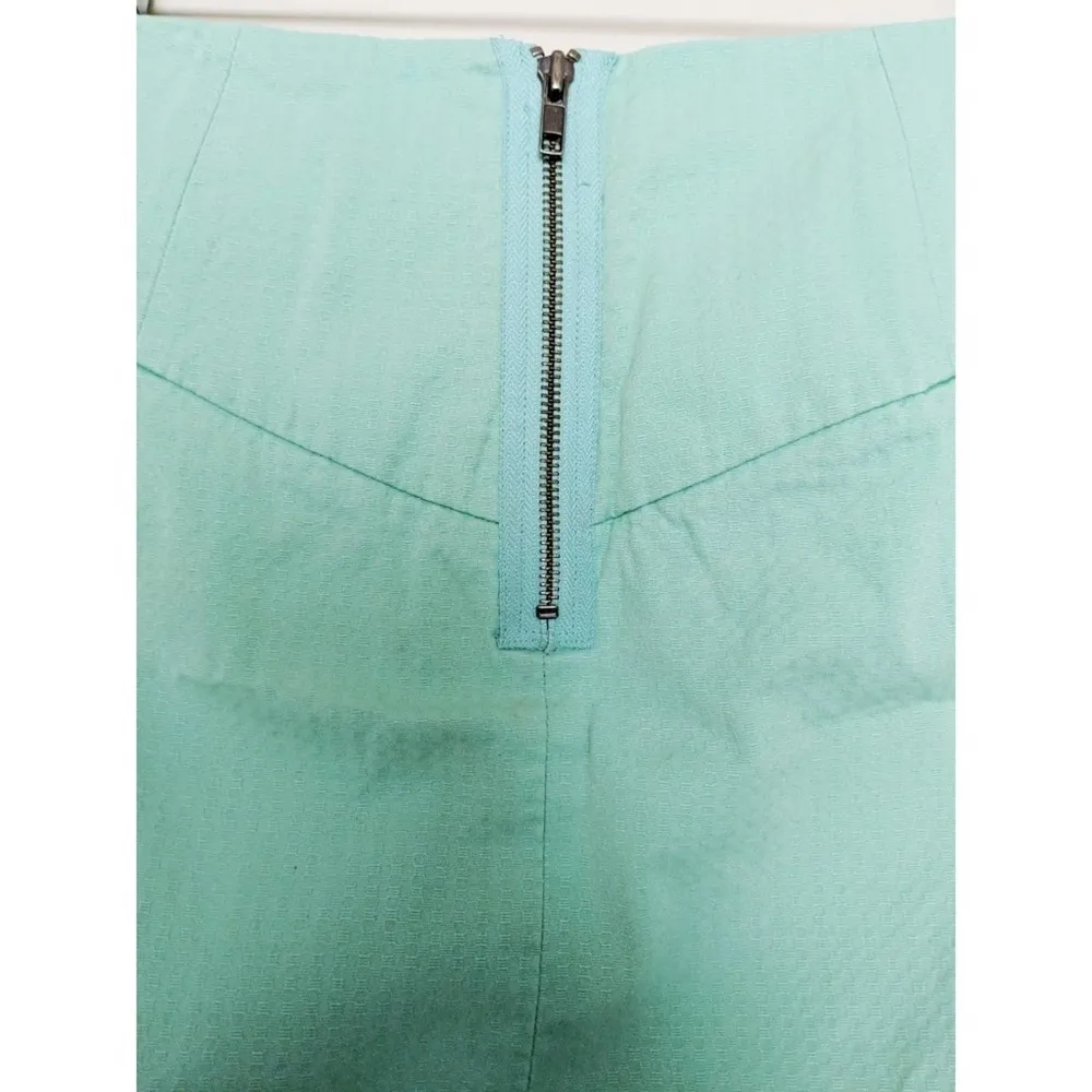 Silence + Noise (Urban Outfitters) Mini Skirt Mint Green Cotton 4 - Image 4