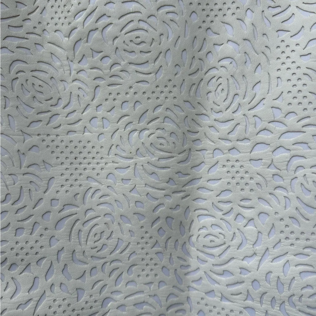 Catherine Malandrino Laser Cut Faux Leather Skirt Size 8 - Image 3