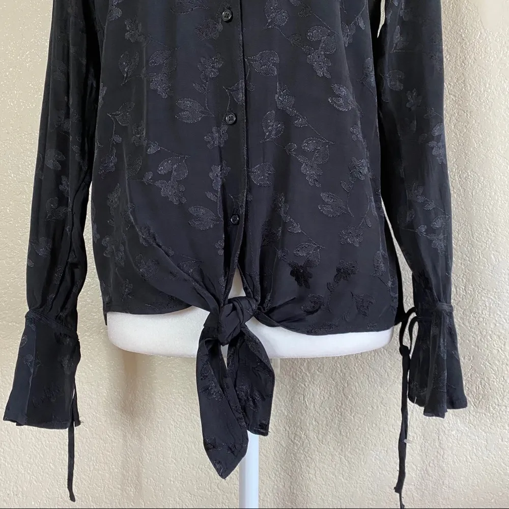 Treasure & Bond Tie Front Floral Top XXS NWT - Image 3