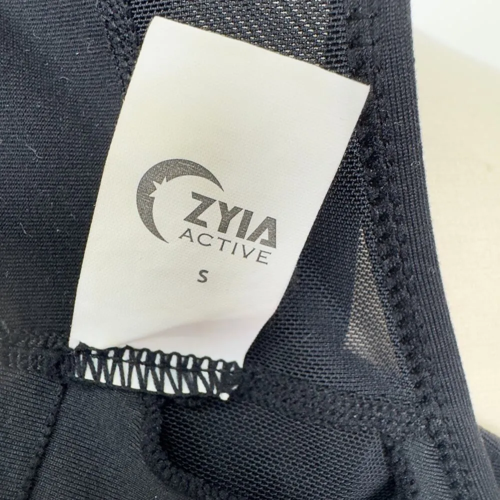 ZYIA Black Flower All Star Sports Bra S - Image 6