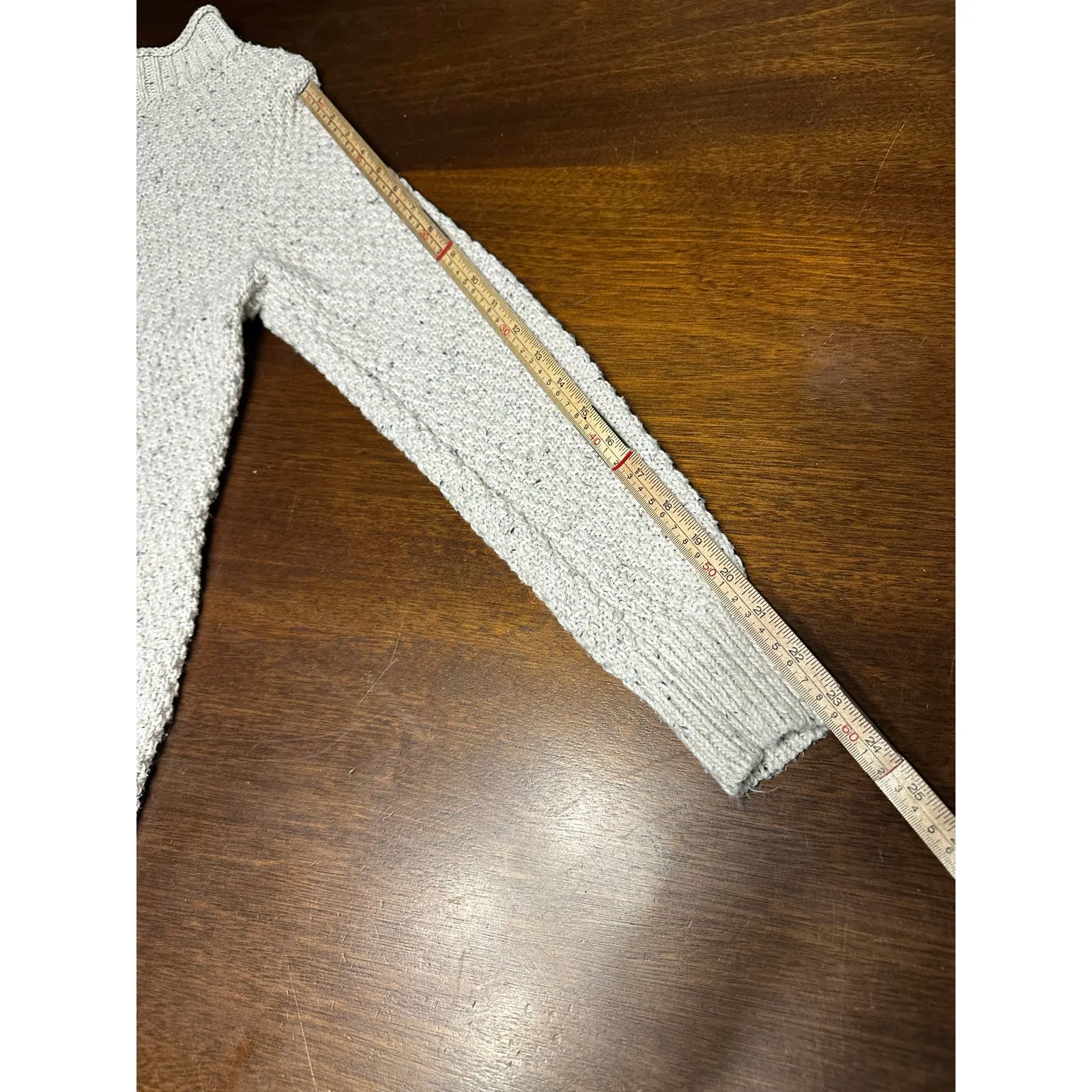 Knit Roll Neck Sweater Women Large Neutral Twee Academia Minimalist Warm Cozy - Image 7