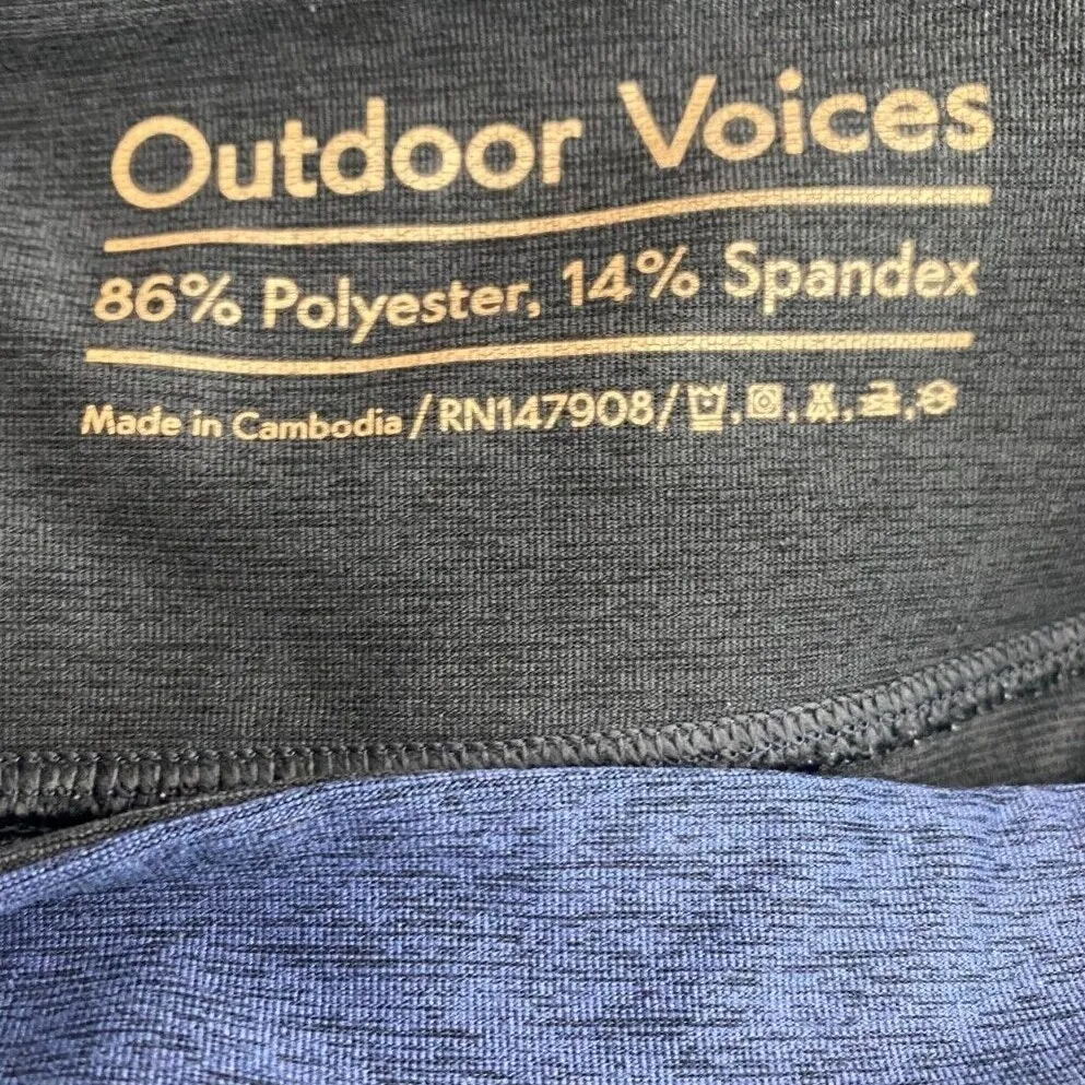 NWOT Outdoor Voices Athletic Two Tone Ankle Legging Inside Pocket XS Blue Black - Image 9