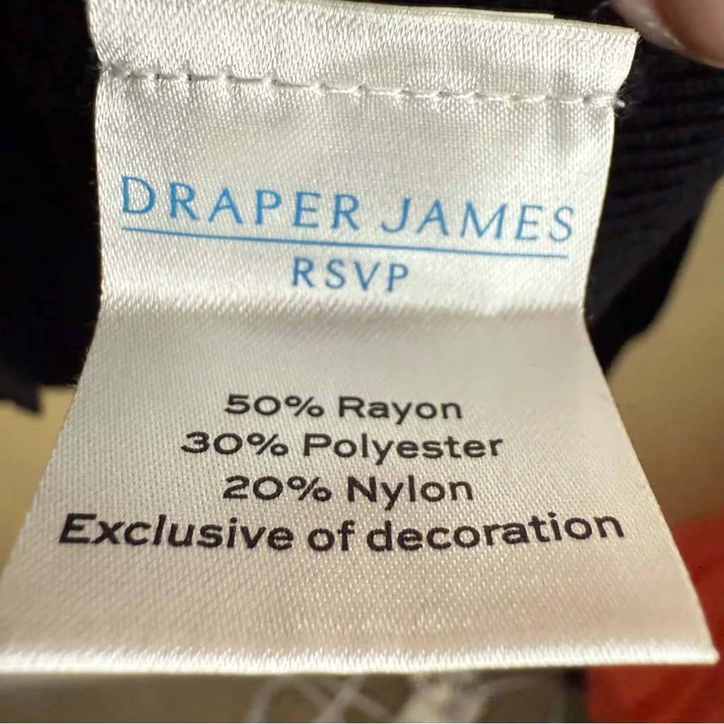 NWT Draper James Rsvp Sweater Womens 2x Black‎ Removeable Beaded Collar Pullover - Image 6