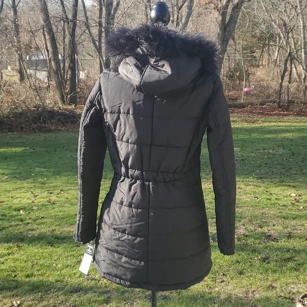 NWT Maralyn & Me Faux Fur Hood Long Puffer Jacket - Image 8