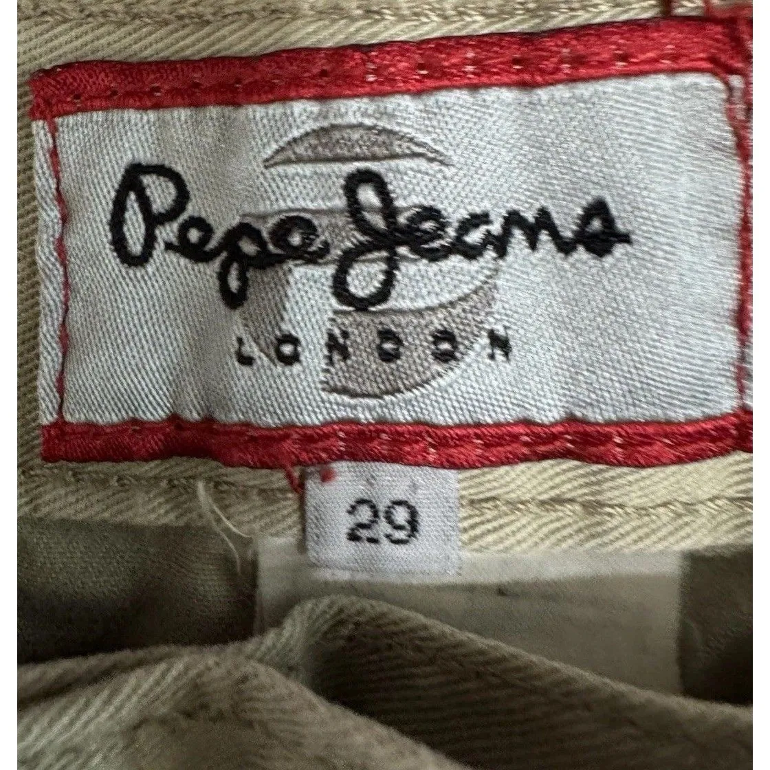 Y2K 97 Pepe Jeans London Women Beige 29 Pleated Front Hope Pant Deadstock Granny - Image 2