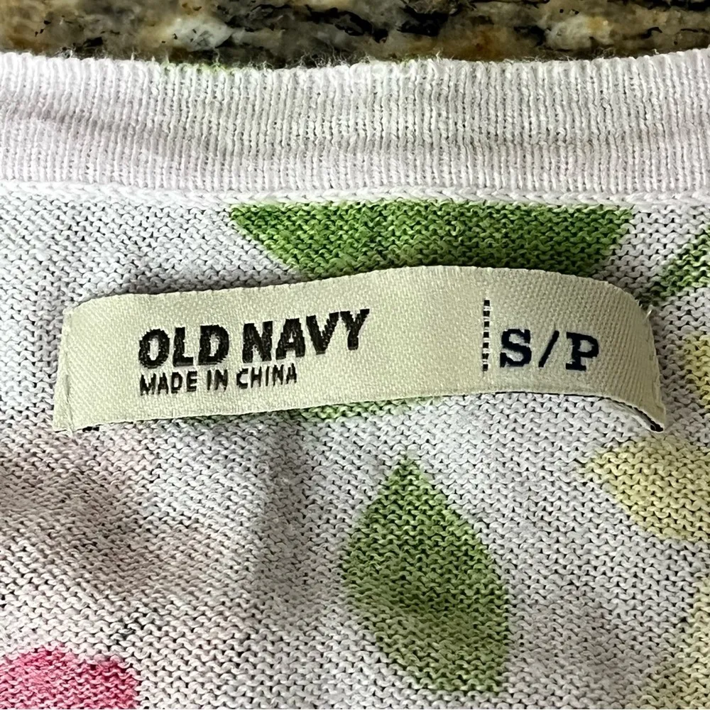 Vintage Y2K Old Navy Floral Cardigan S White Button Up Boho Coquette Soft Girl - Image 10