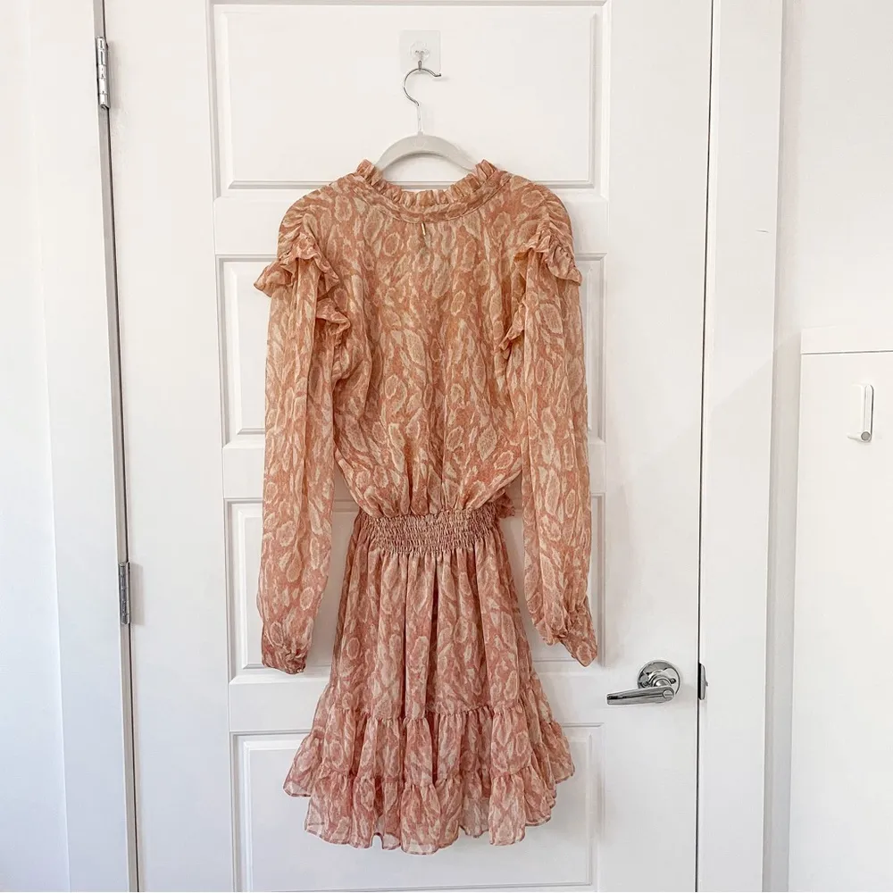 NEW MISA Los Angeles Solange Dress Rose Python Long Sleeve Mini - Image 7