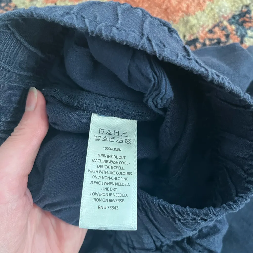 Sigrid Olsen blue linen Wide-Leg Pants - Image 6