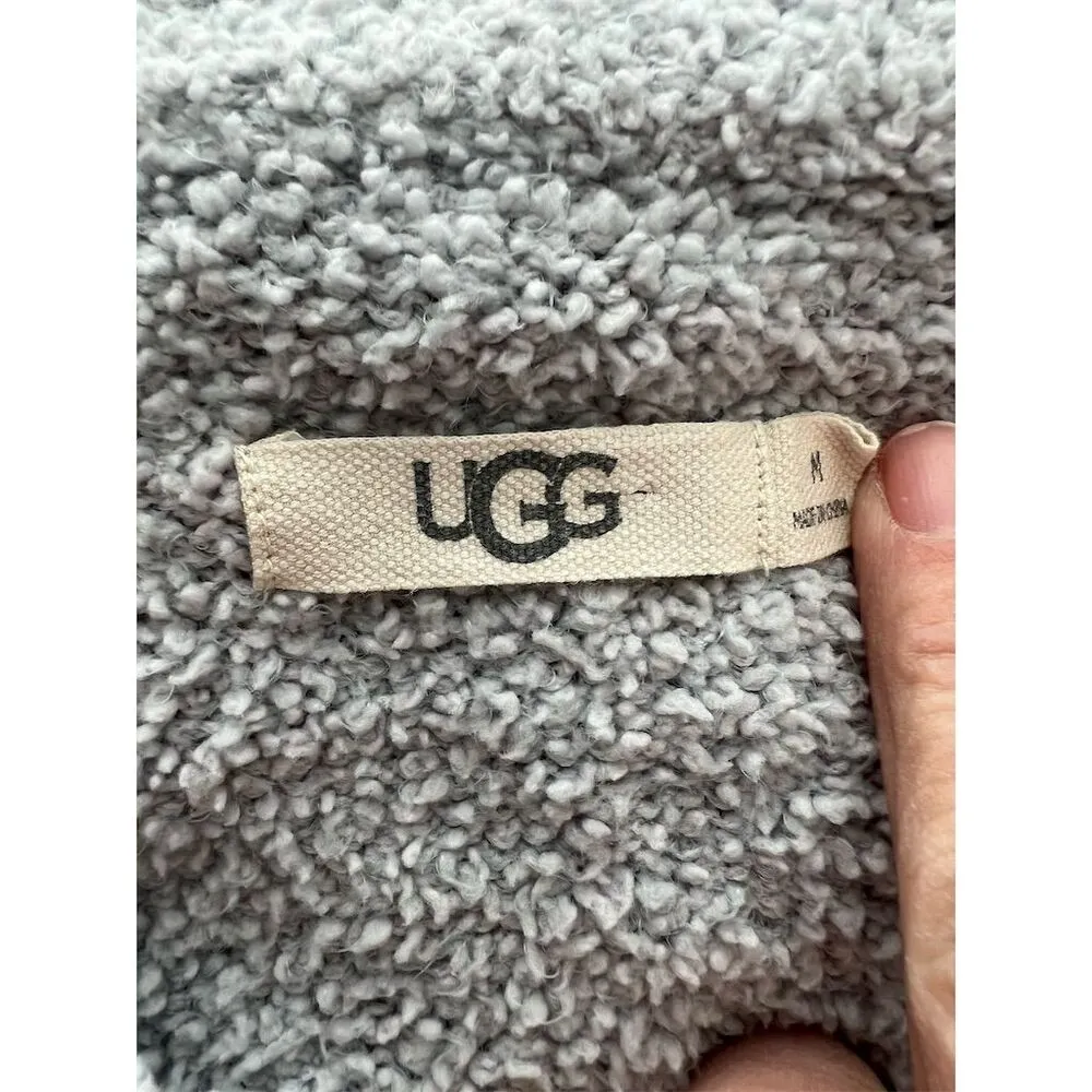 UGG Women's Gray V-Neck Pullover Sweater Size M - Image 3