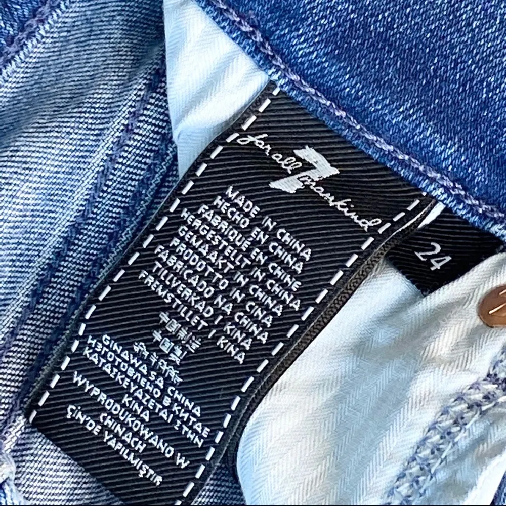 7FAM 7 for all Mankind Luxe Vintage ☻︎ High Sequin Embroidery Skinny Jeans ☻︎ 24 - Image 10