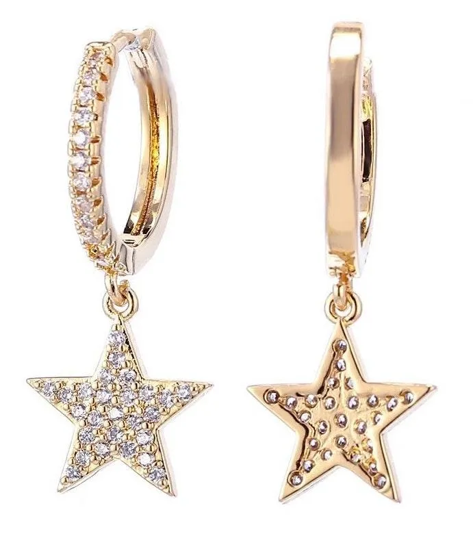 Beaded by Meg Gold Star Huggies  - Image 2