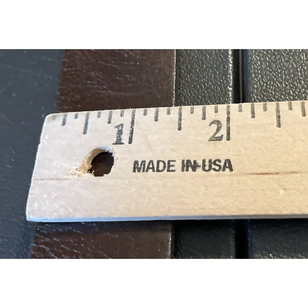 Calvin Klein Y2K Womens Small Brown‎ Buffalo Calf Leather Belt USA Double Buckle - Image 10