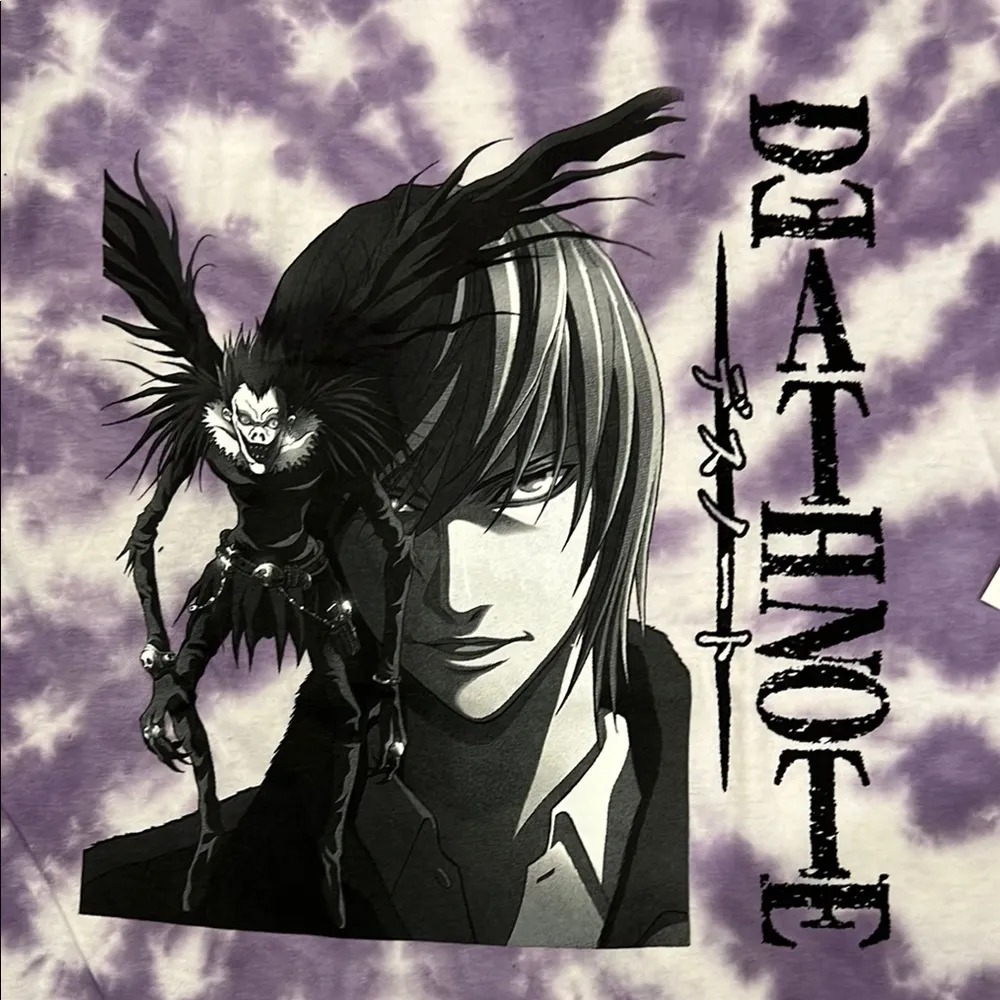Purple Tie-Dye Death Note T-Shirt - Image 2