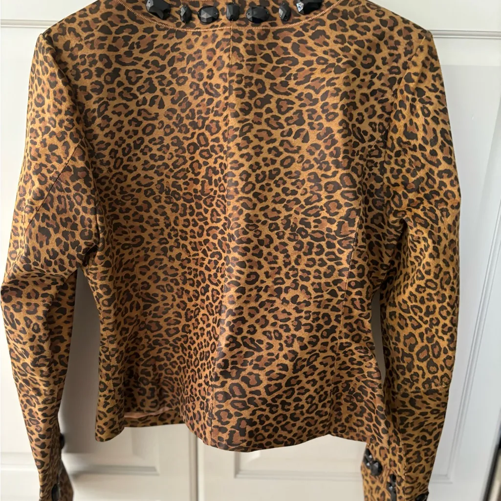 Leopard‎ jacket by Margaret Godfred. Size 6 - Image 9