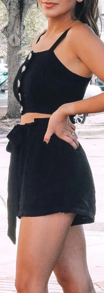 Skylar + Madison Black Two Piece Button Down Set - Image 3