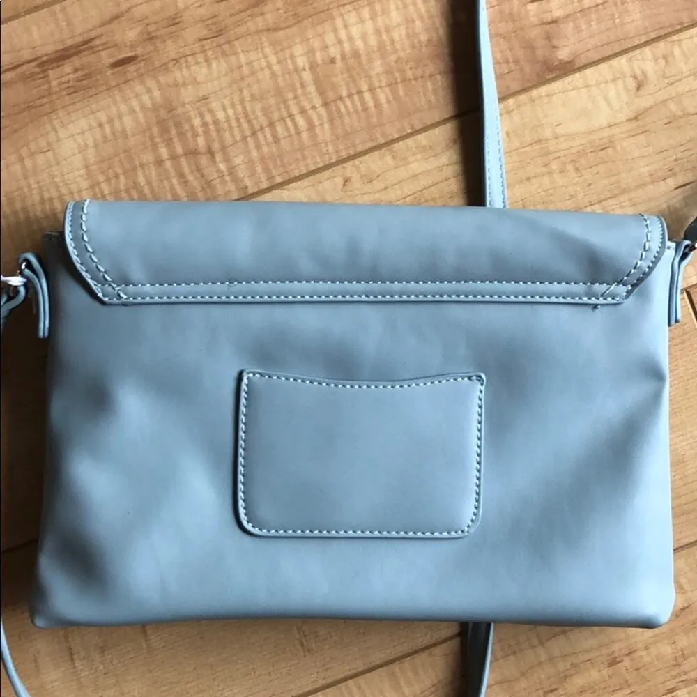 NEW Kaari Blue Shoulder Bag Purse Sky Blue Preppy Crossbody Long Strap 12x8 - Image 6
