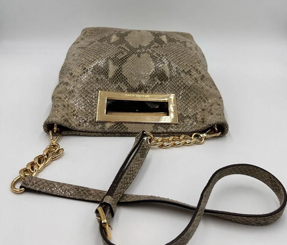 MICHAEL KORS FAUX SNAKE SKIN SHOULDER BAG - Image 6