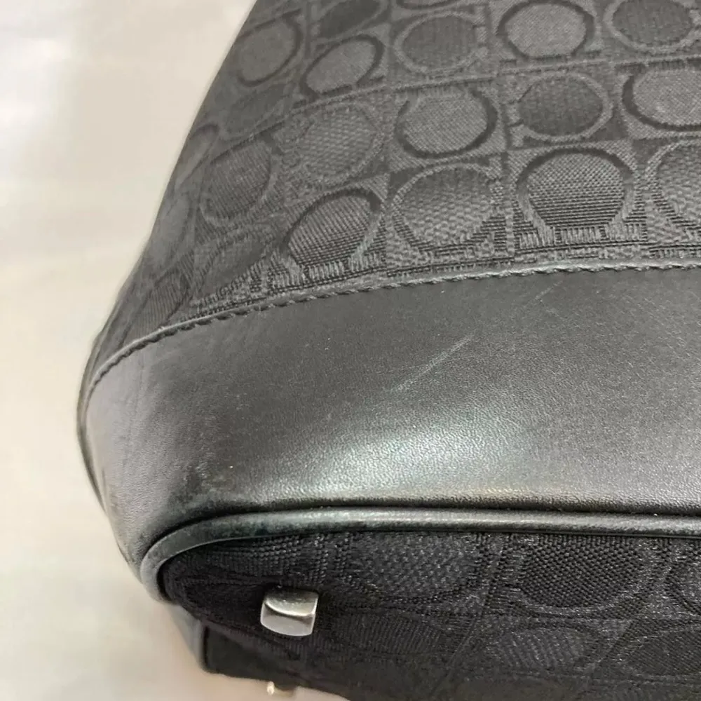 Salvatore Ferragamo Black Monogram Hobo Bag with Curved Design - Image 16