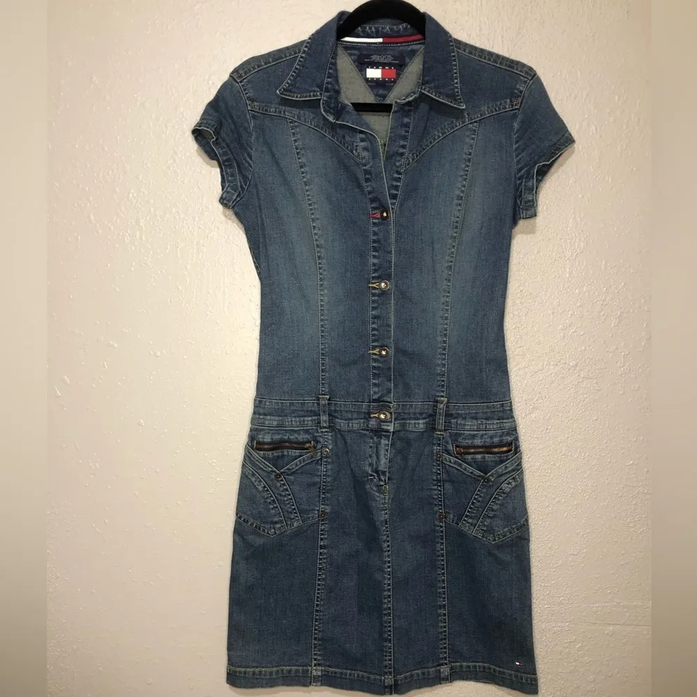 Vintage Y2K 2003 Tommy Jeans Denim Dress - Image 3