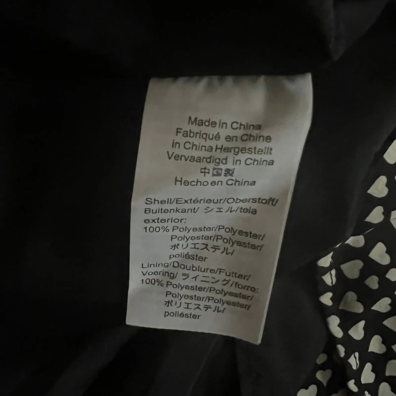 J.CREW  Black White Heart Prints Long Sleeve Knee Length Dress, US10 - Image 10