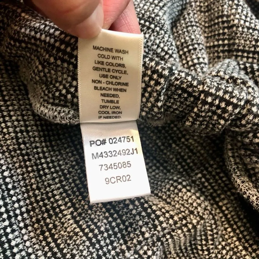 JOHN PAUL RICHARD Women’s Wide Leg Cropped Black and White Trouser Pants Size X - Image 10