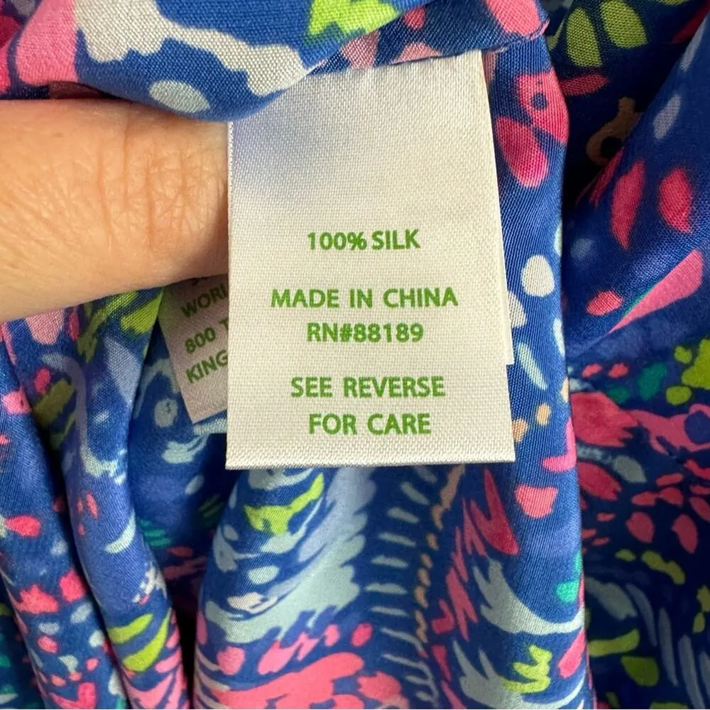 Lilly Pulitzer Dusk Silk Racerback Top Size Small - Image 6