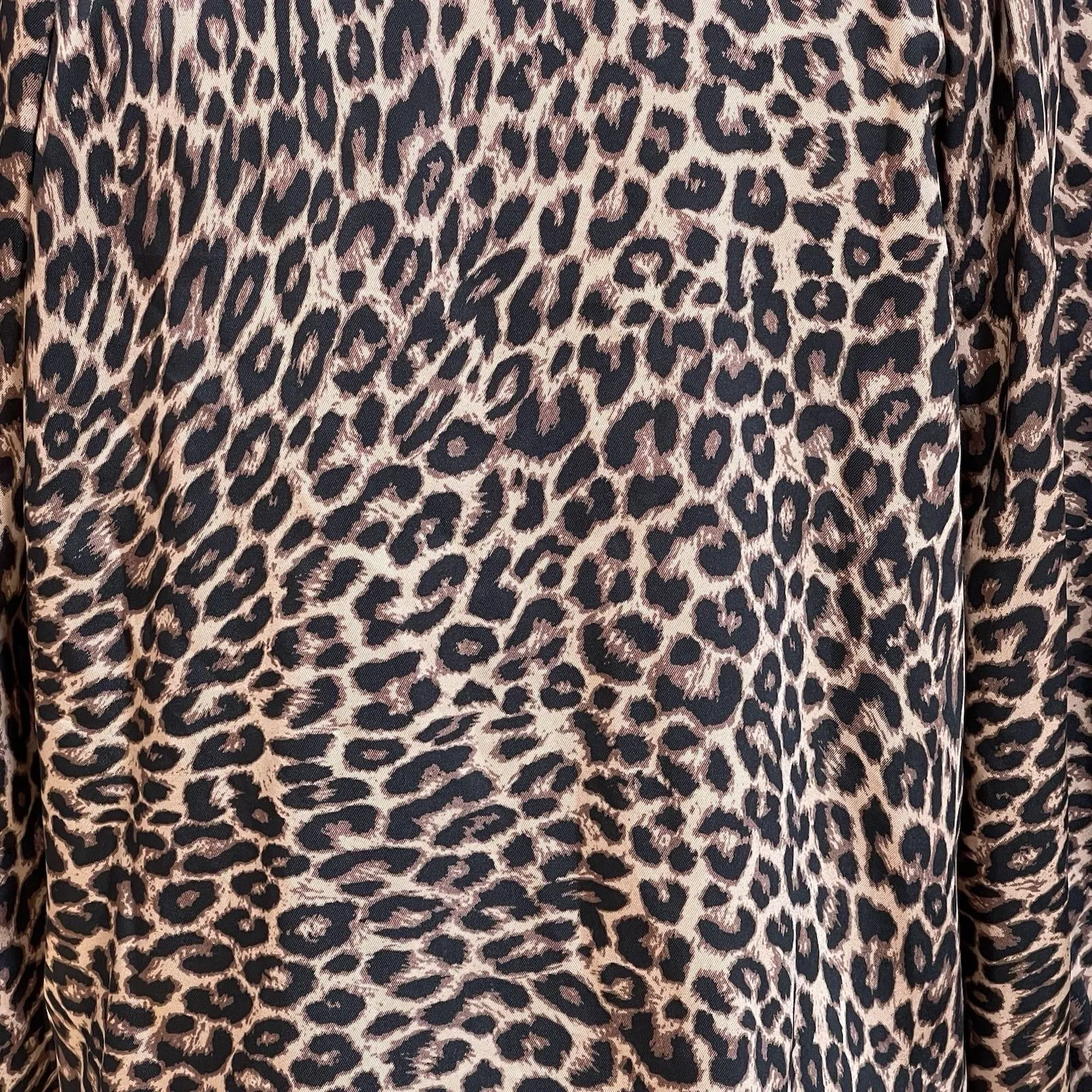 Loft Womens Blouse Sz Small Animal Print Leopard Safari Fall Autumn Brown Y2k - Image 8