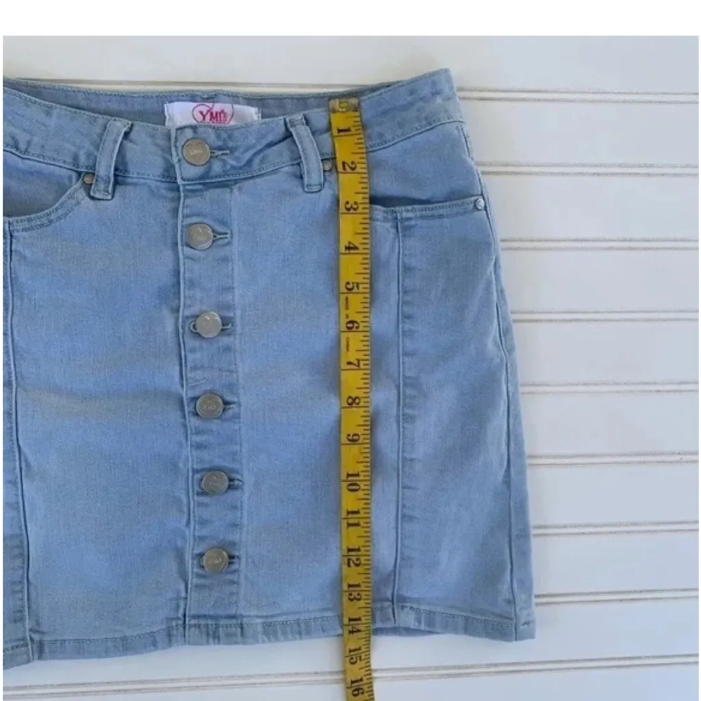 YMI Light Blue Denim Jean Skirt - Image 5