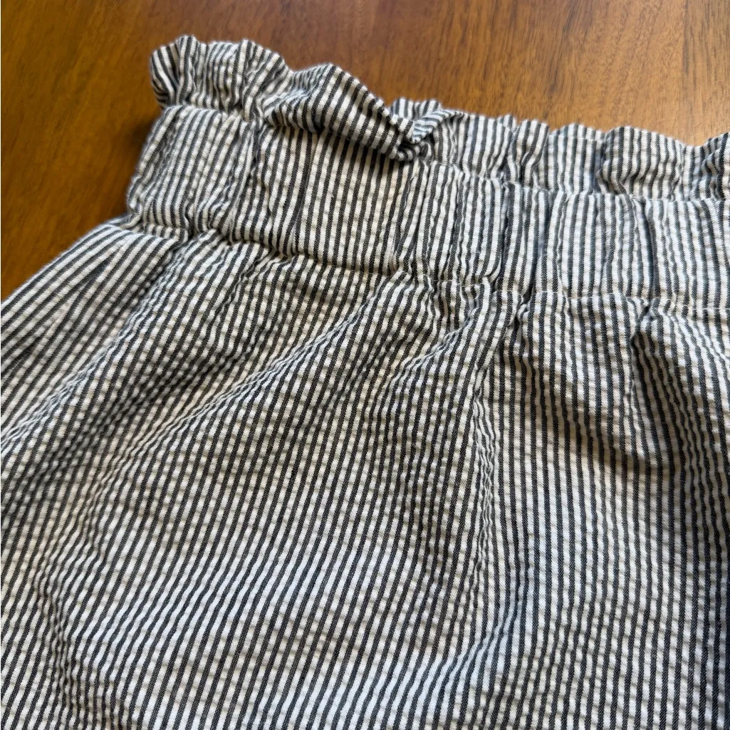 Lauren James Seersucker Skirt XS Blue White Elastic Waist Collegiate - Image 4