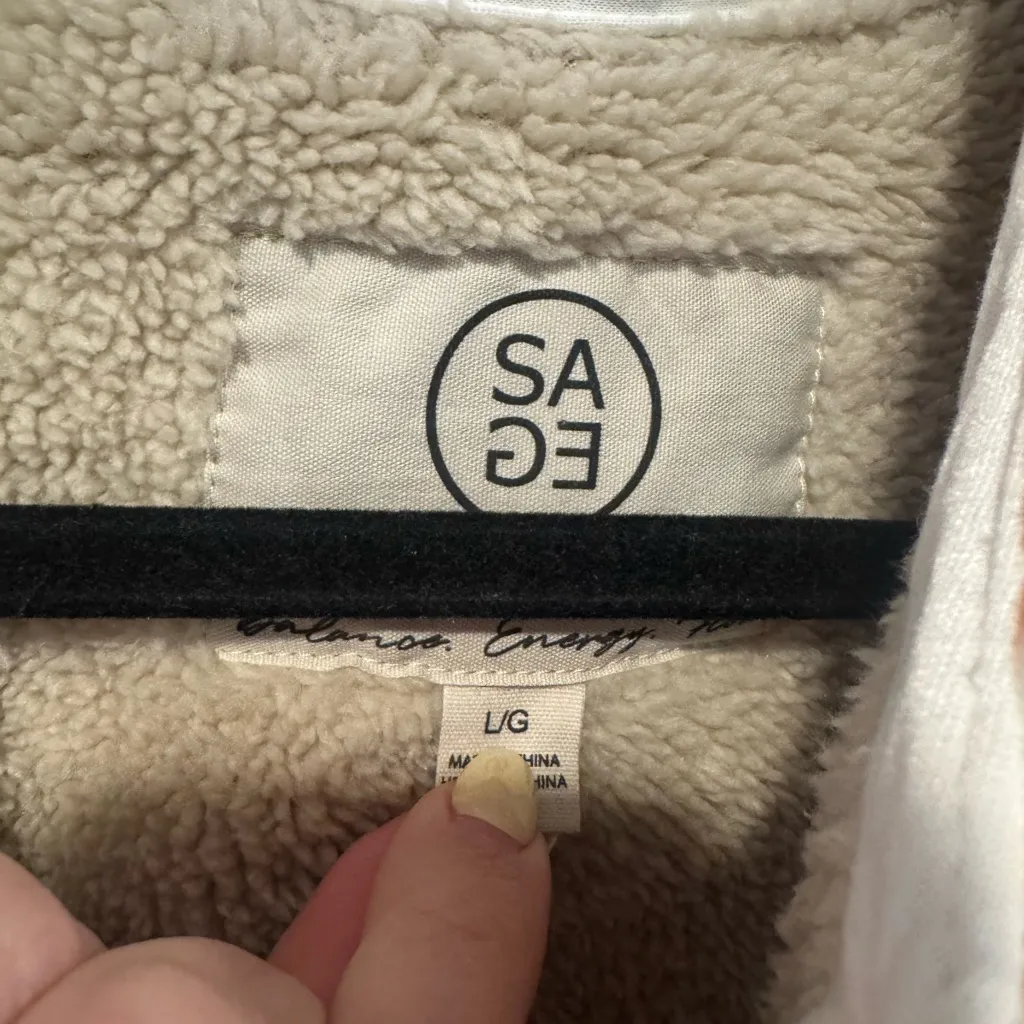 Orange plaid fleece line Sage jacket - Image 2